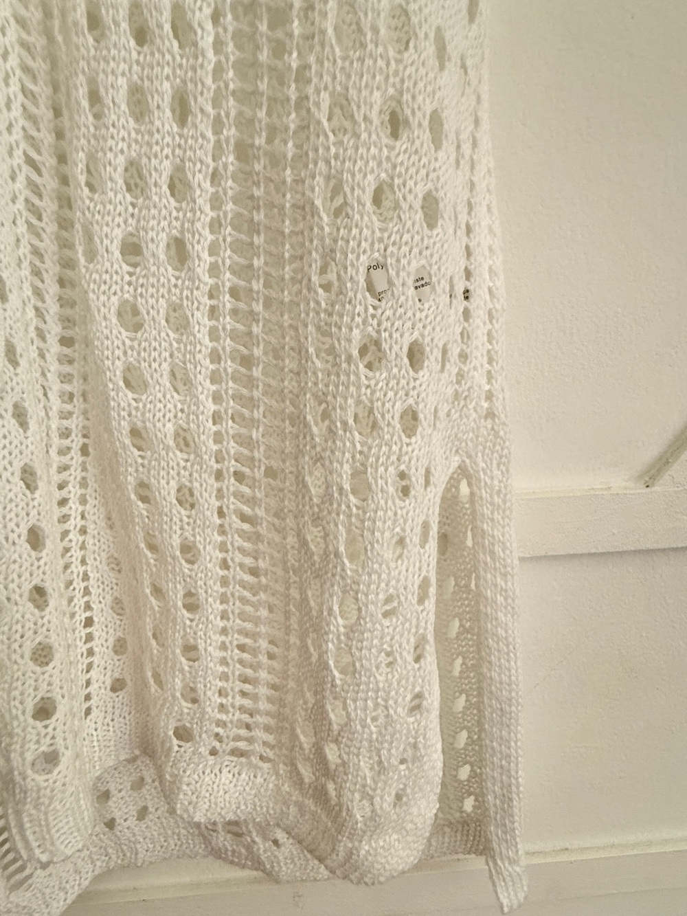 White Crochet Halter Swim Cover-Up Dress - Picture 6 of 6